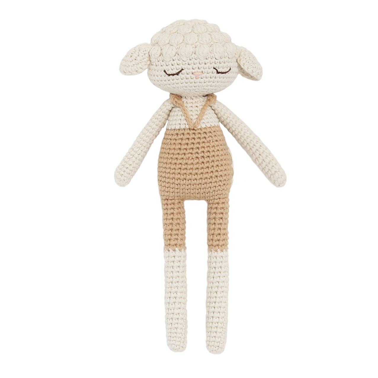 Doudou en crochet agneau