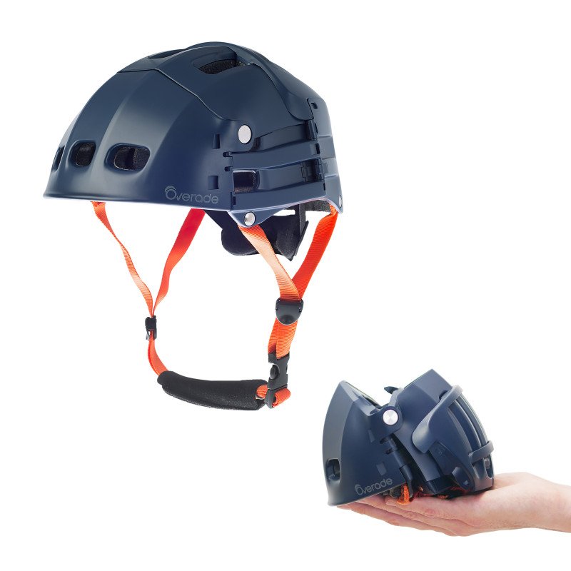 Casque pliable bleu s-m pour vélo