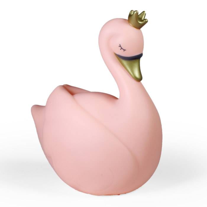 Lampe veilleuse cygne  rose