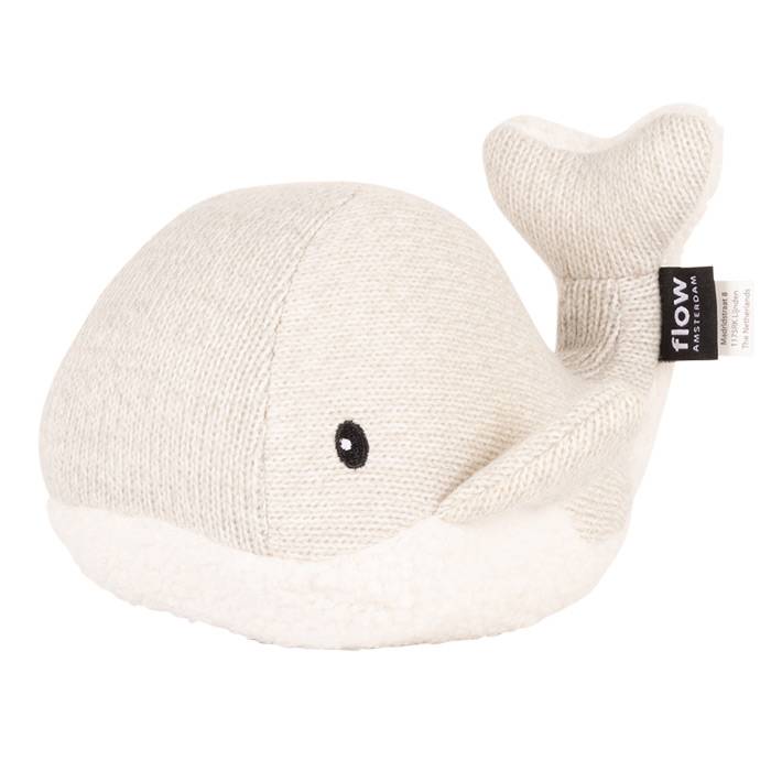 Doudou battements de coeur baleine grise