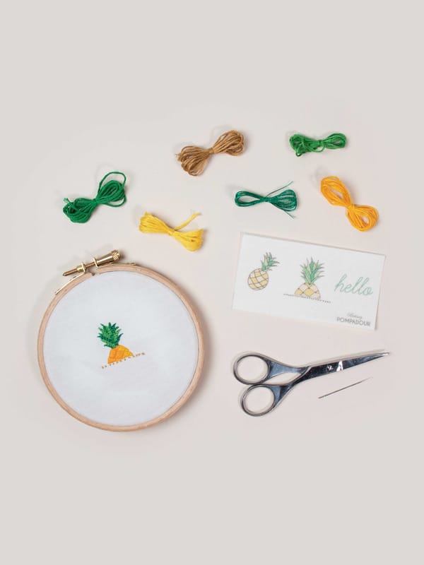 Kit easy broderie - hello ananas