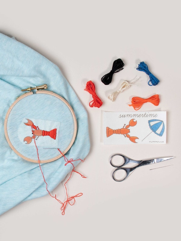 Kit easy broderie - homard- summertime