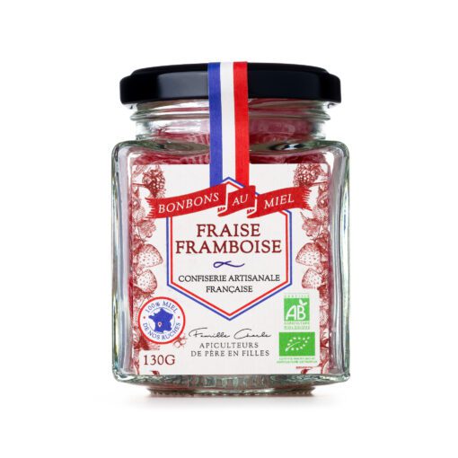 Bonbons au miel fraise framboise bio