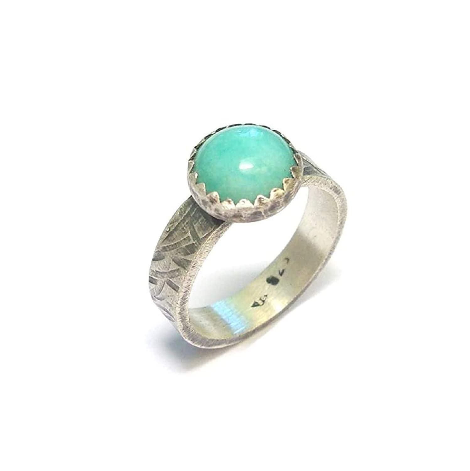 Bague  awá amazonite taille 58