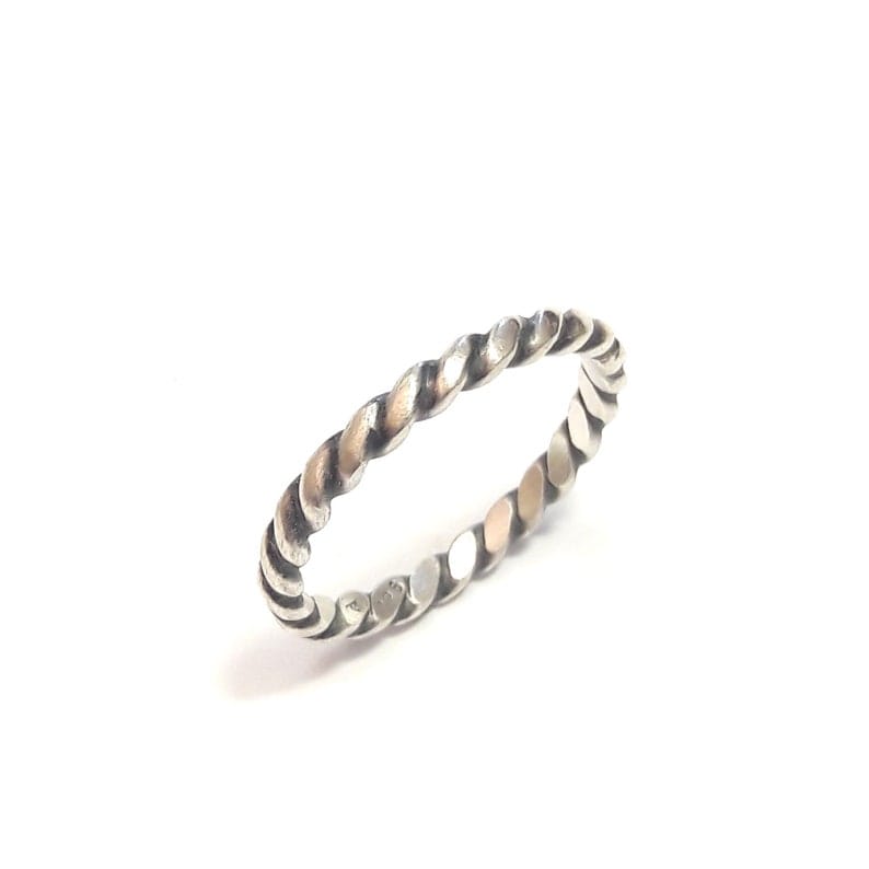 Bague torsadé argent 925 taille 52