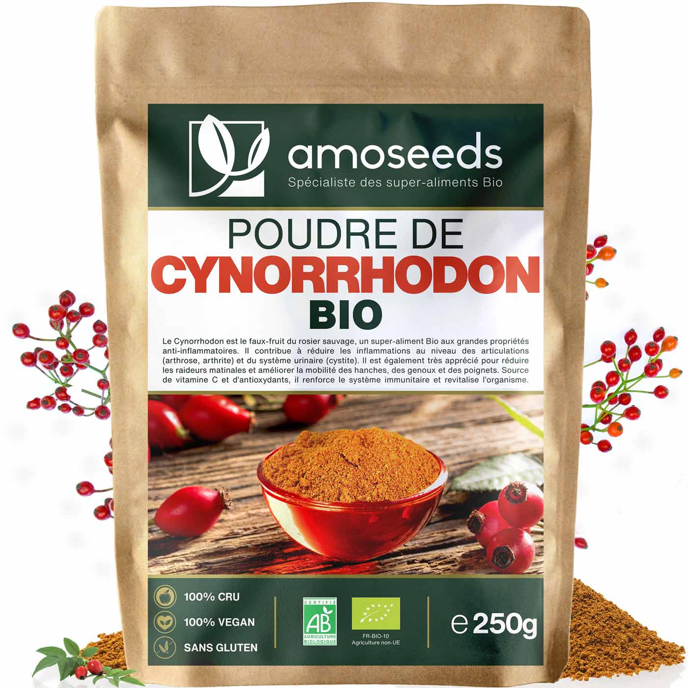 Poudre de cynorrhodon bio 250g