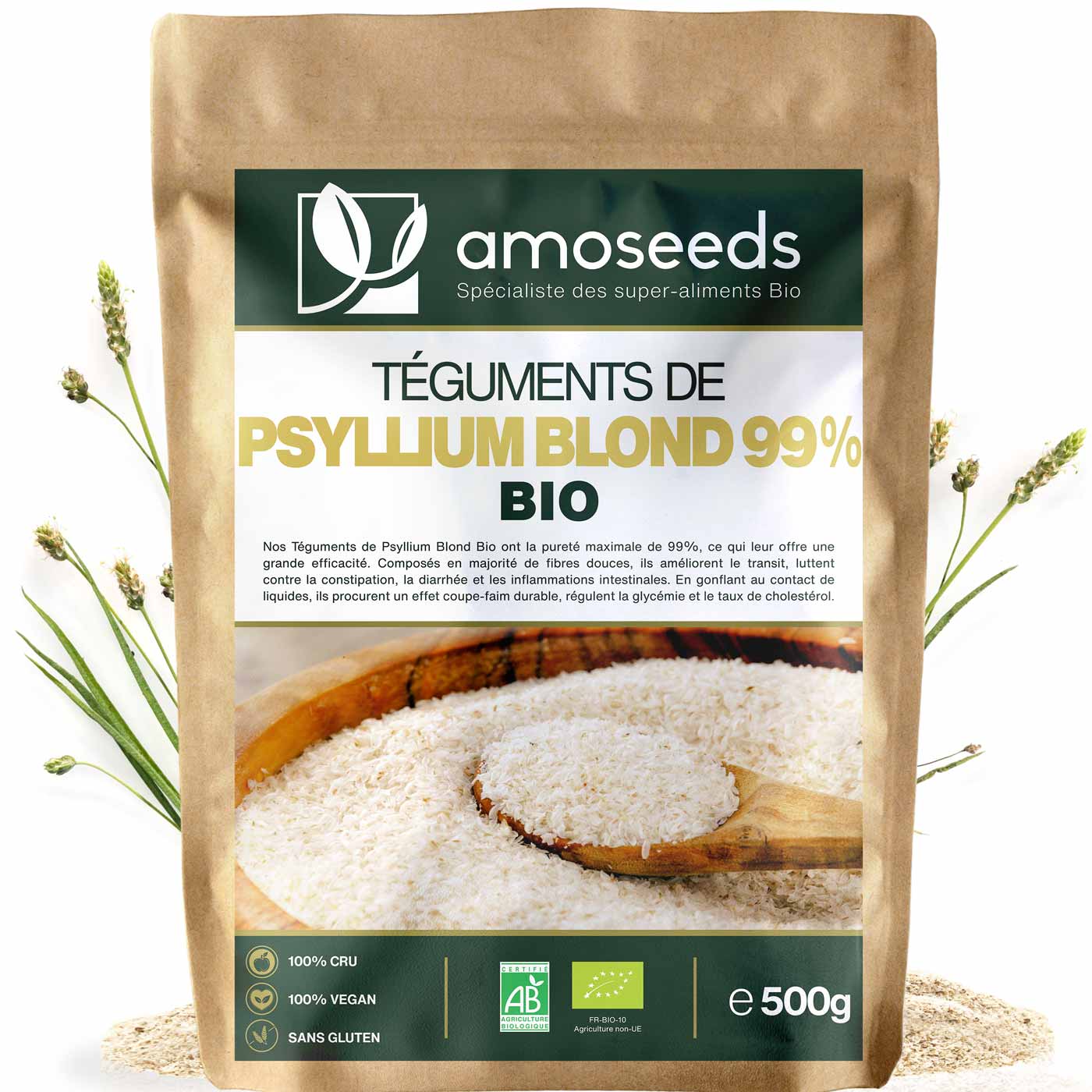 Téguments de psyllium blond bio 500g