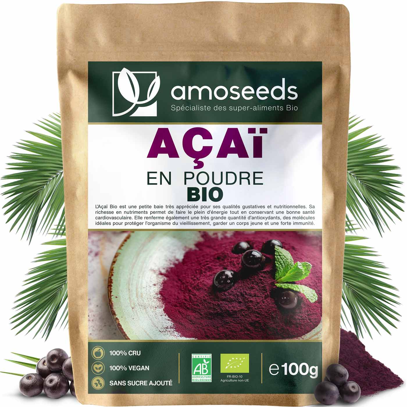 Açaï en poudre bio 100g