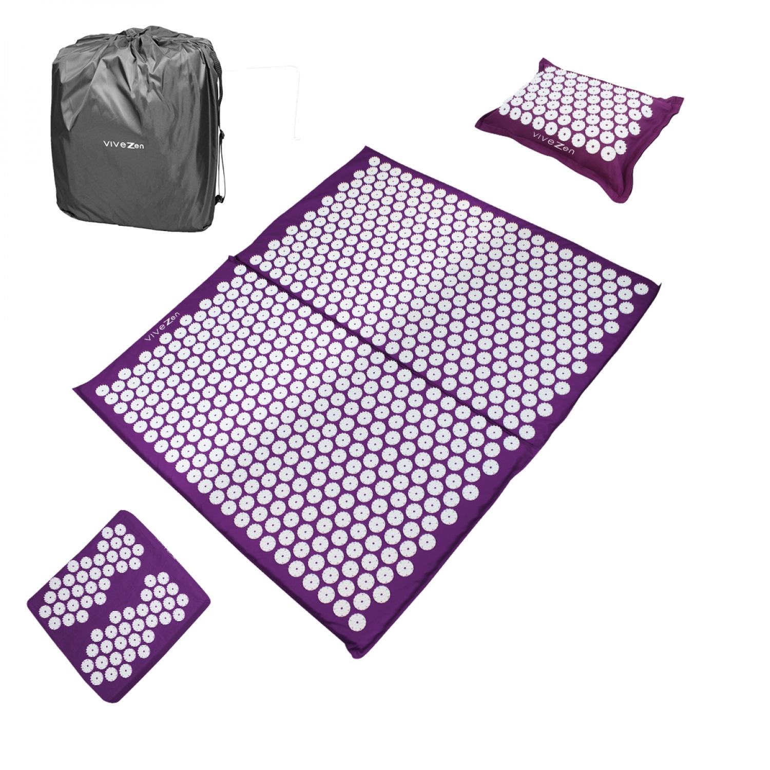 Kit tapis d'acupression - prune