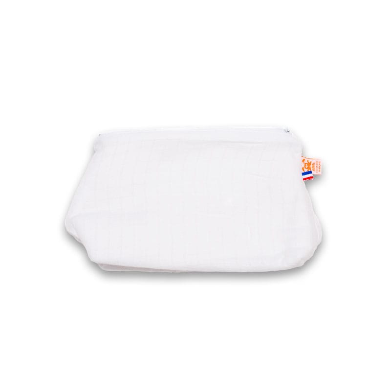 Trousse de toilette en coton bio blanc