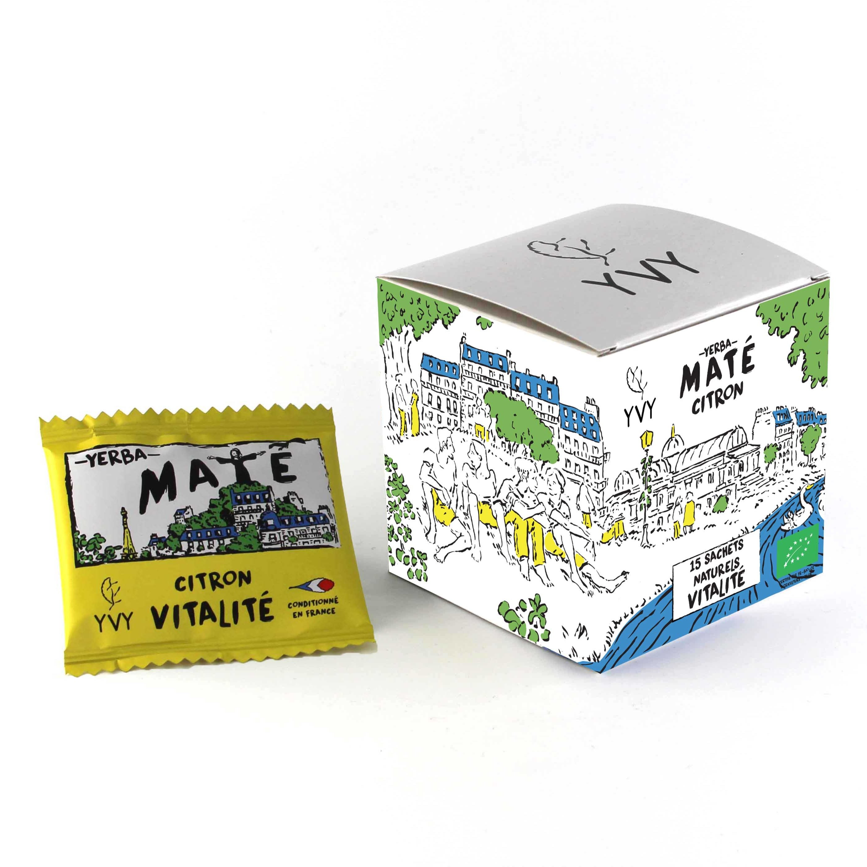 Maté citron bio - 15 sachets naturels