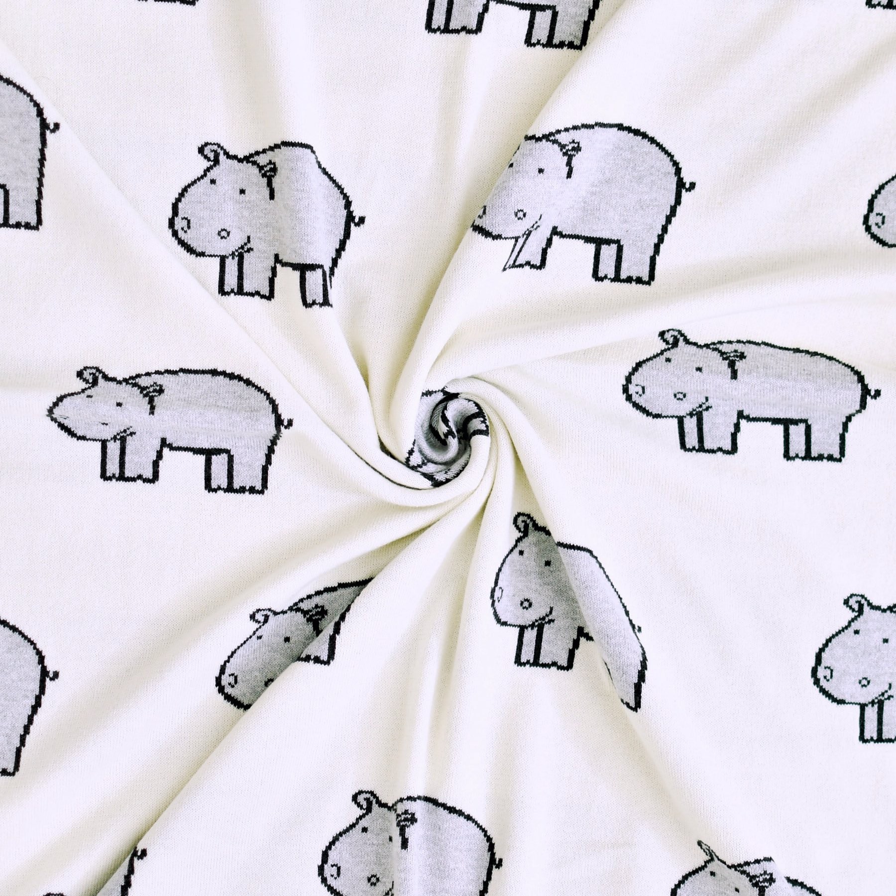 Couverture en coton bio gots hippo