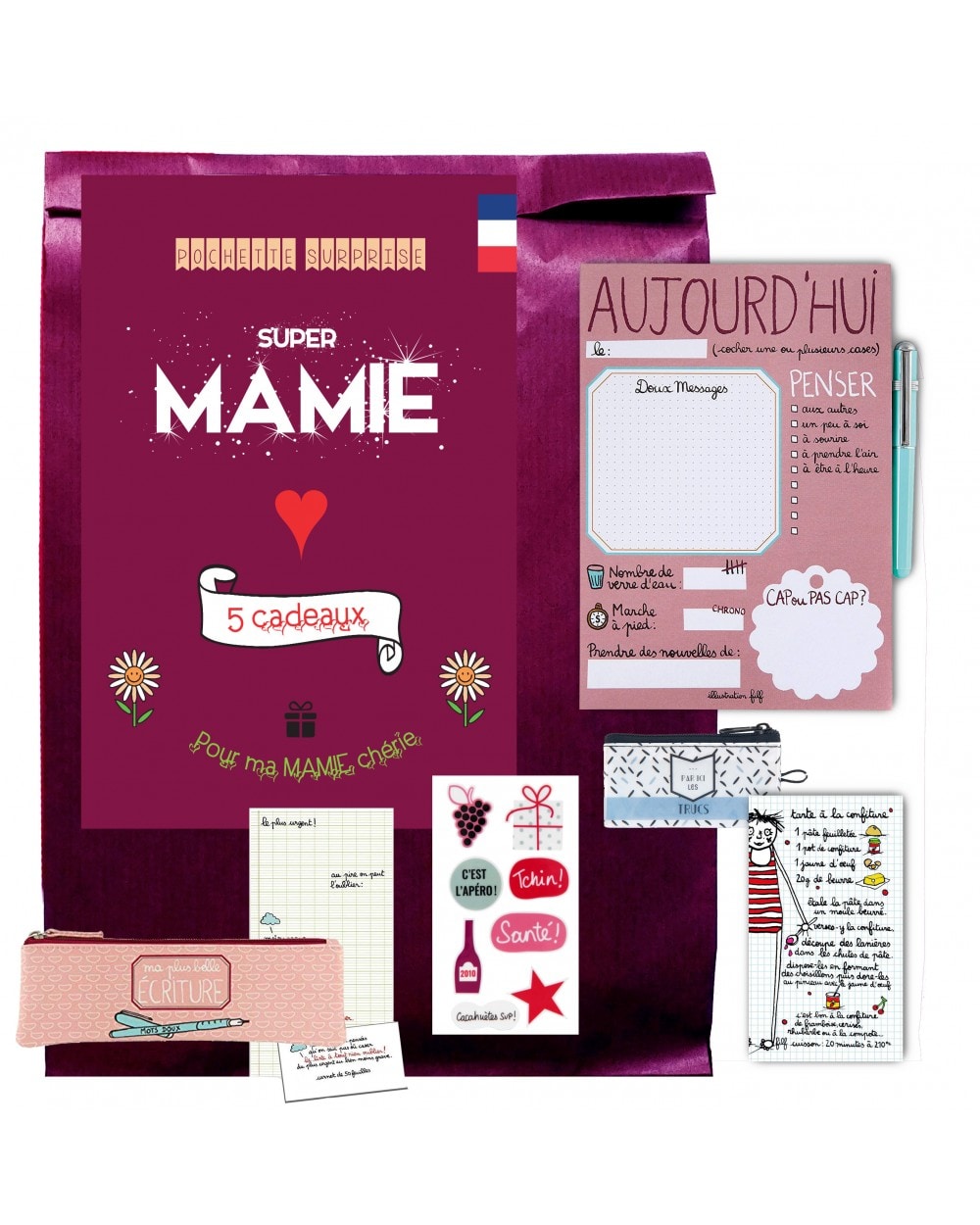 Pochette surprise 5 cadeaux pour mamie