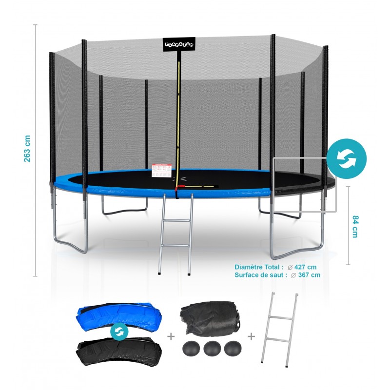 Trampoline deluxe ø427cm play4fun