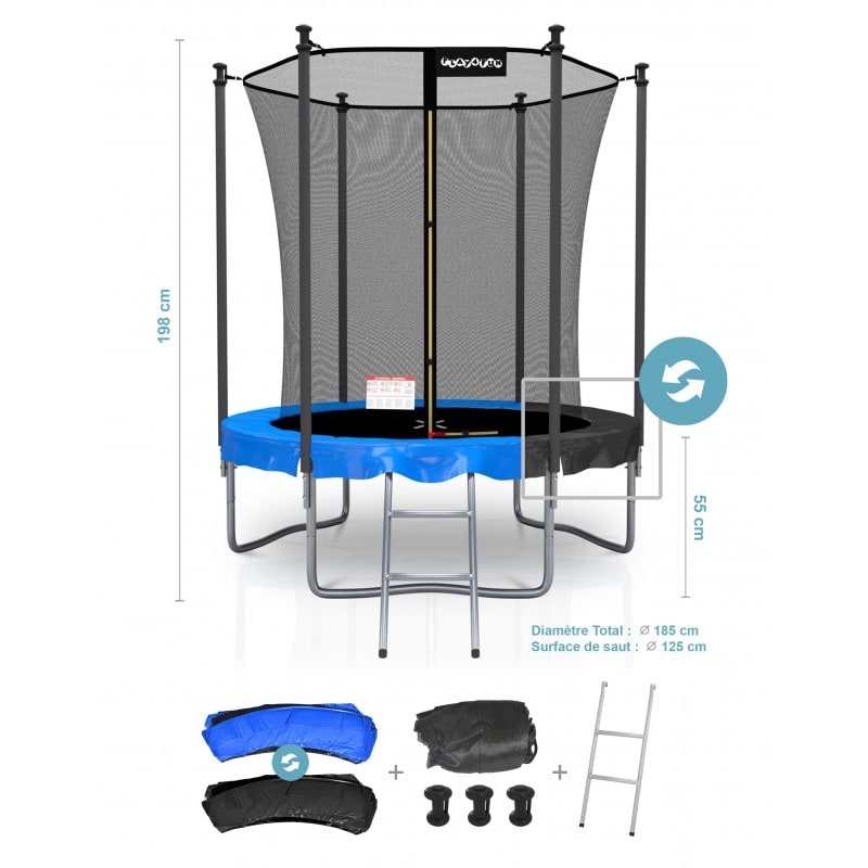 Trampoline classique ø185cm play4fun