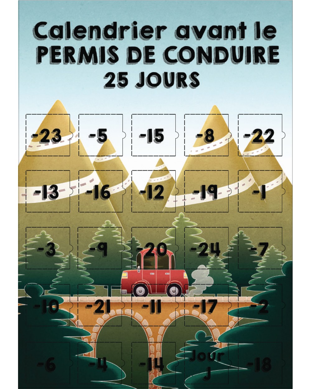 Calendrier avant le permis 25 conseils