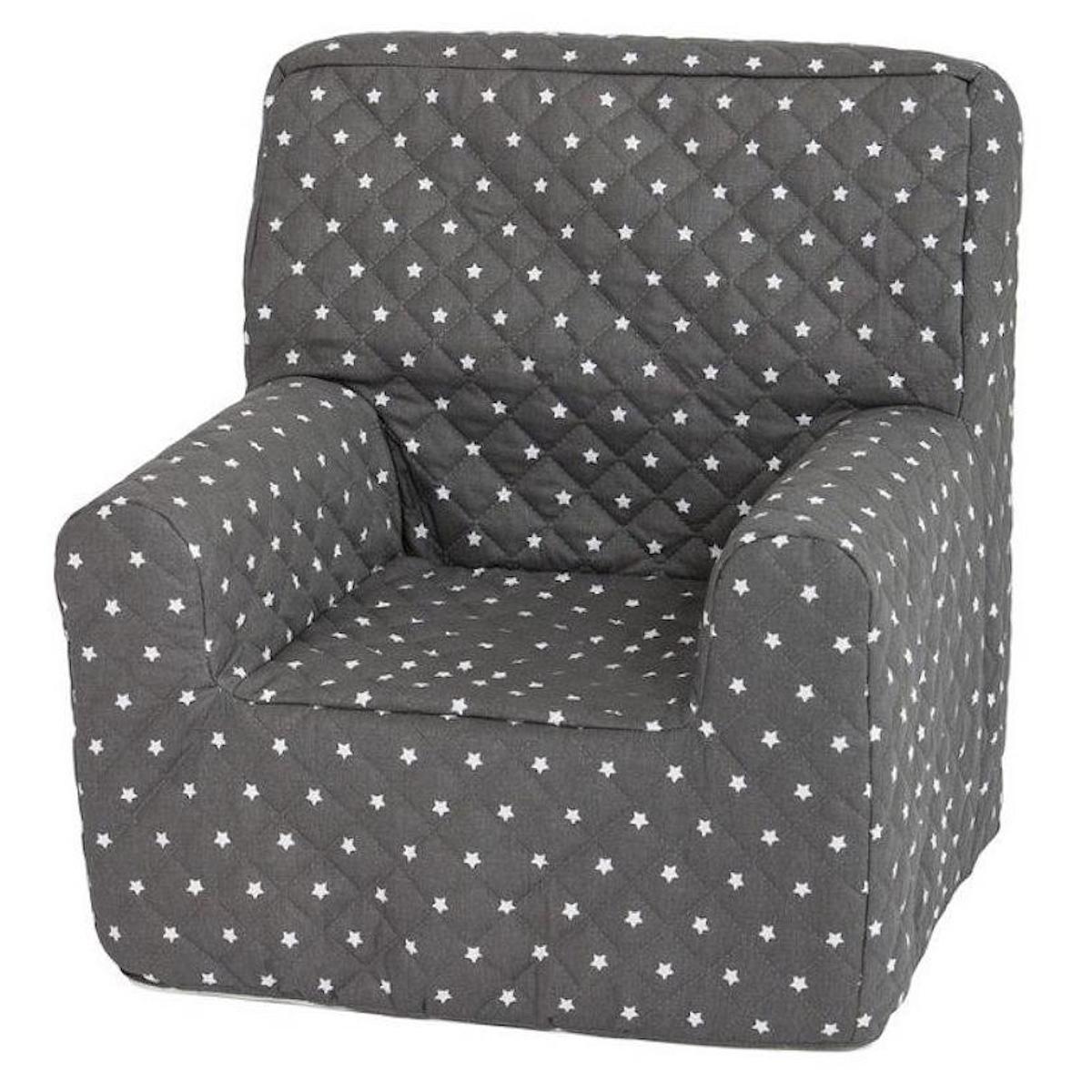 Fauteuil enfant stars gris