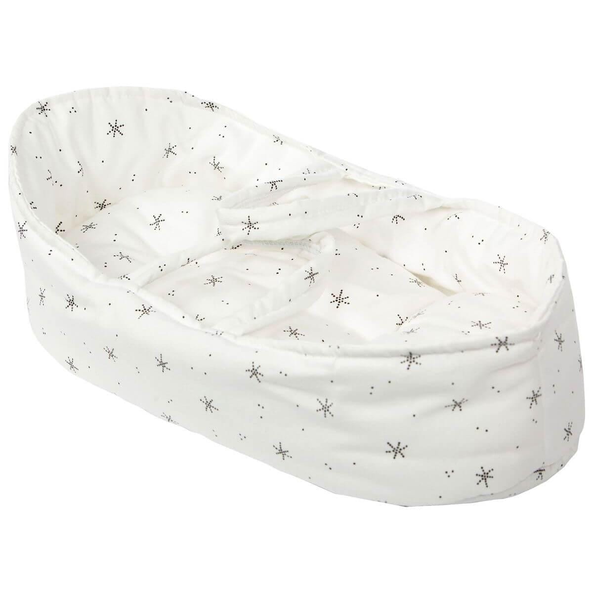 Couffin poupée 36 cm stars blanc