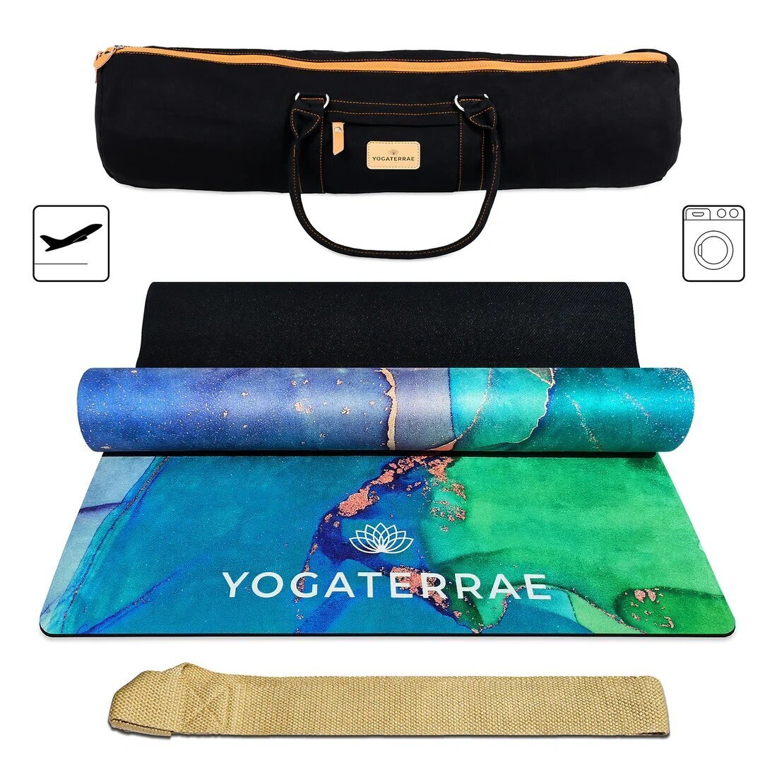 Tapis yoga microfibre dhyana sac voyage