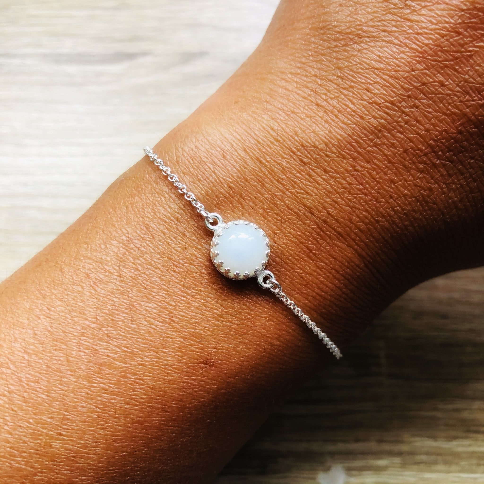 Bracelet margaux pierre de lune argent