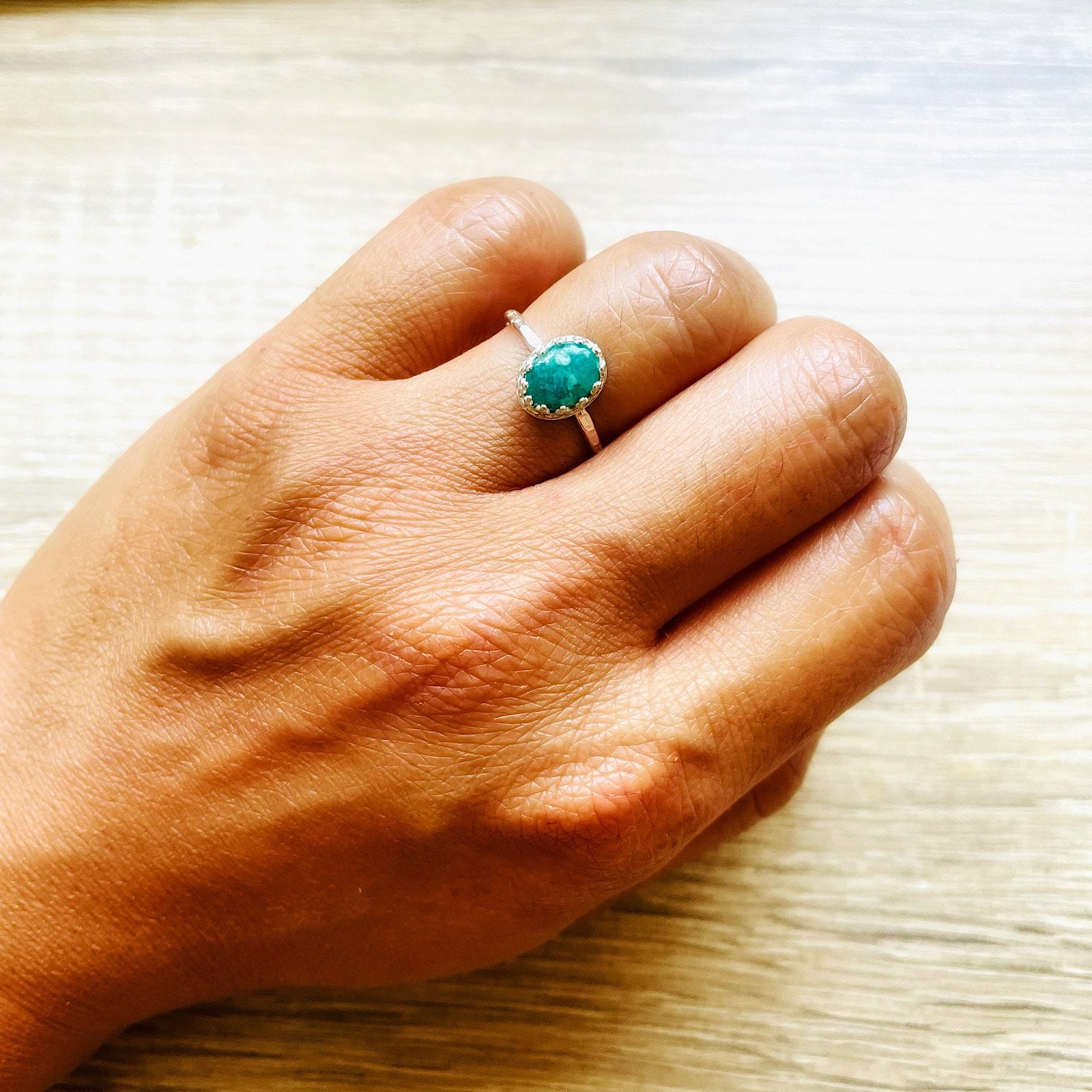 Bague margaux amazonite argent