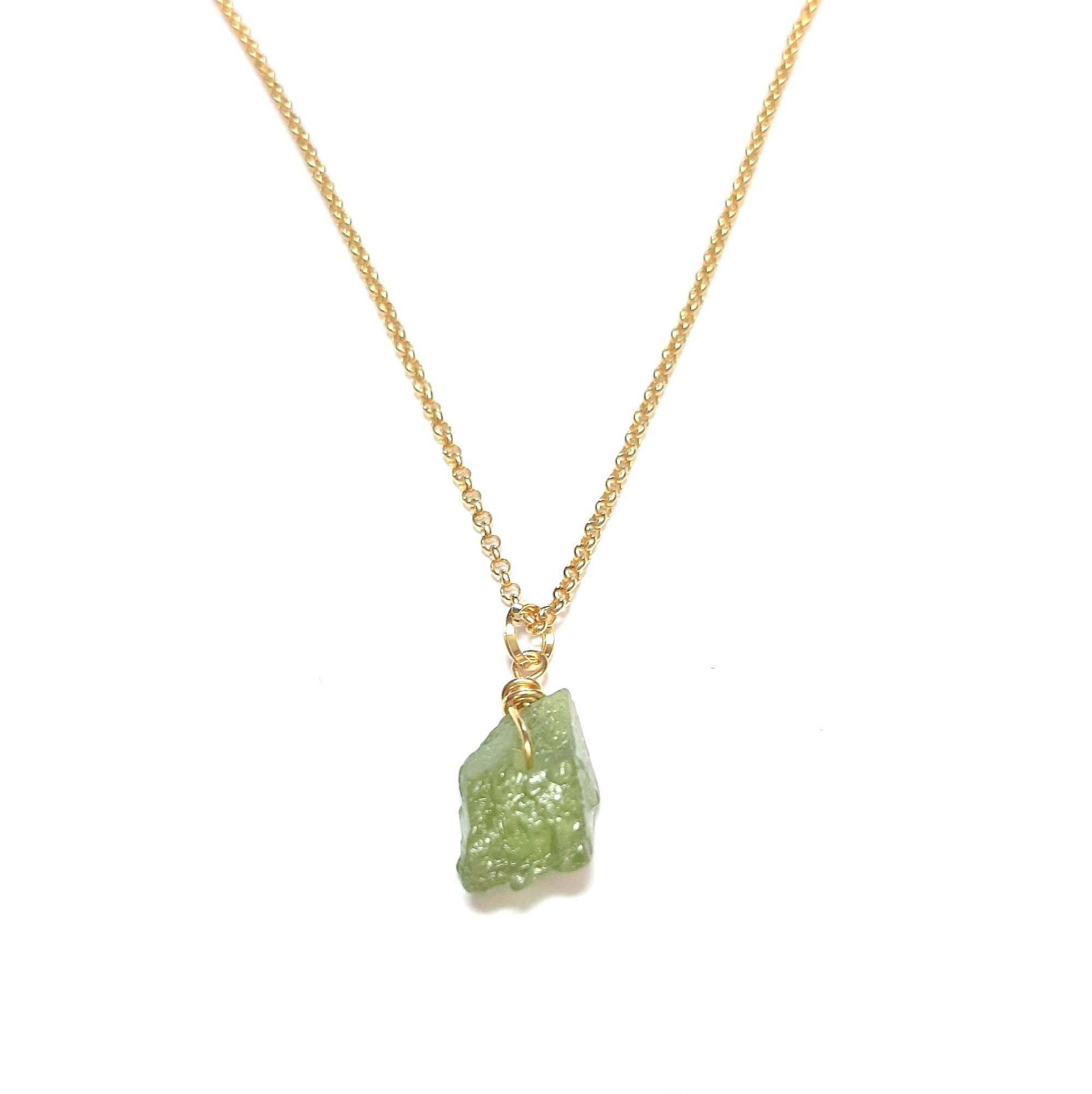 Collier grenat vert