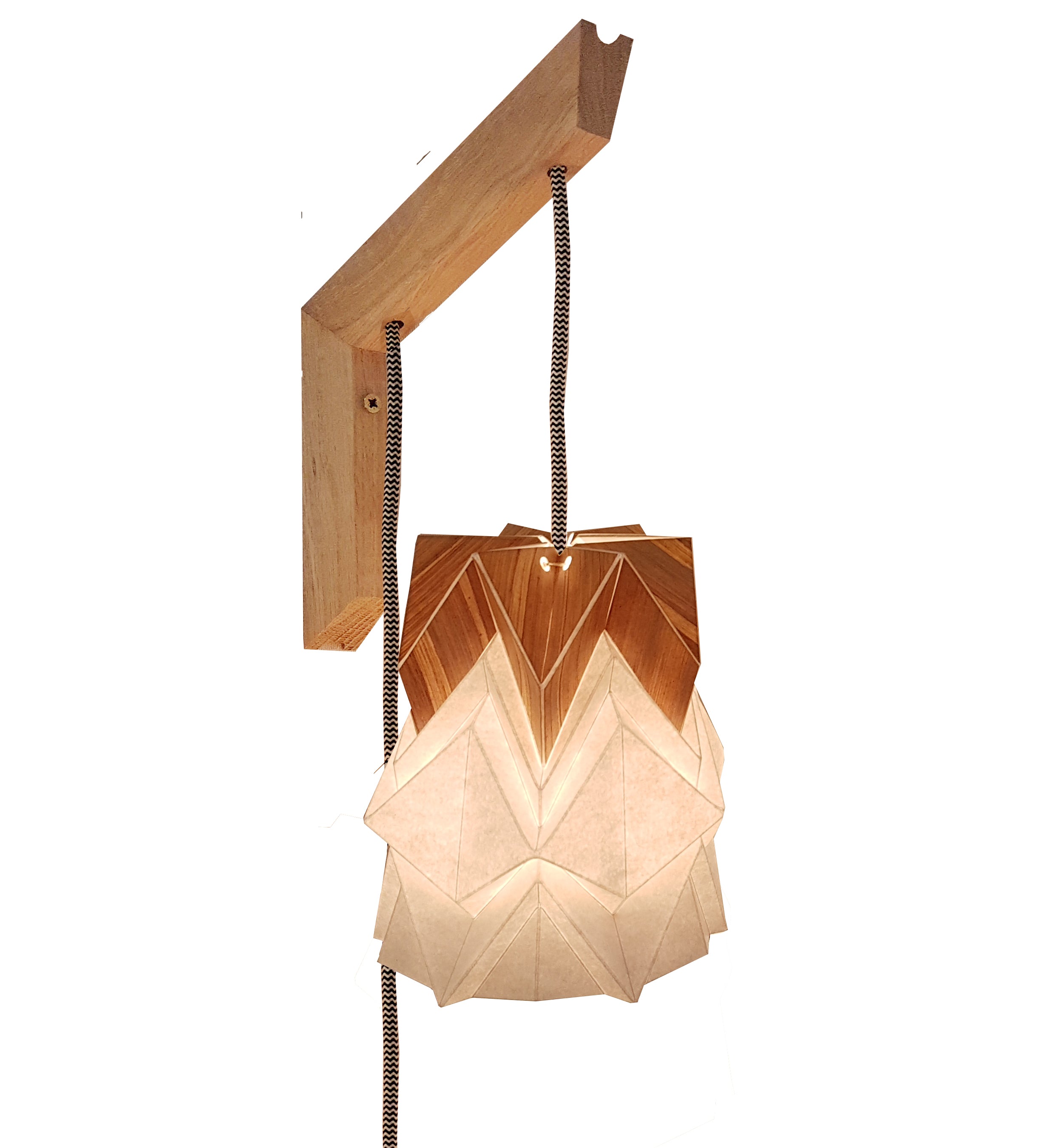 Applique petite suspens origami ecowood