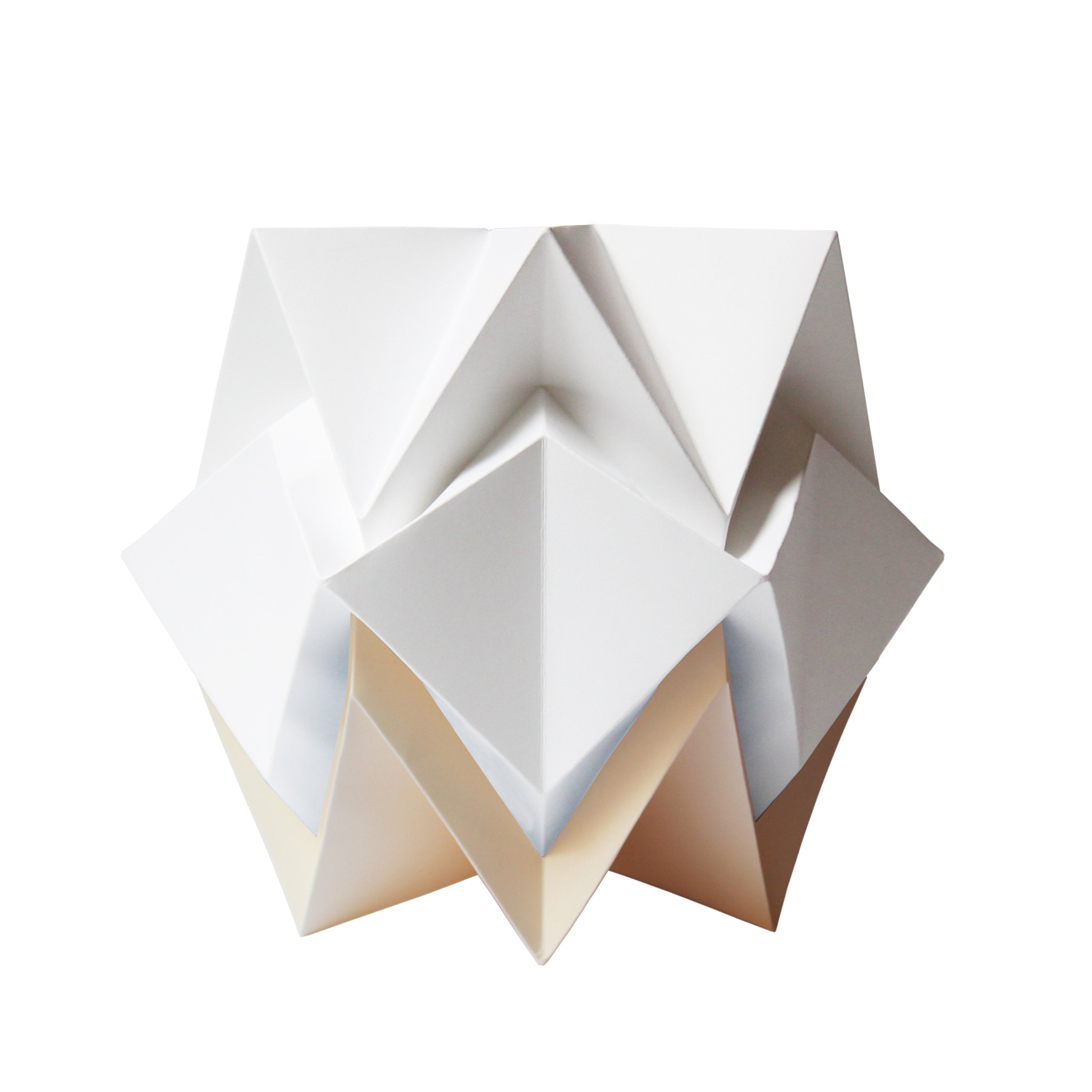 Lampe de table origami bicolore taille m