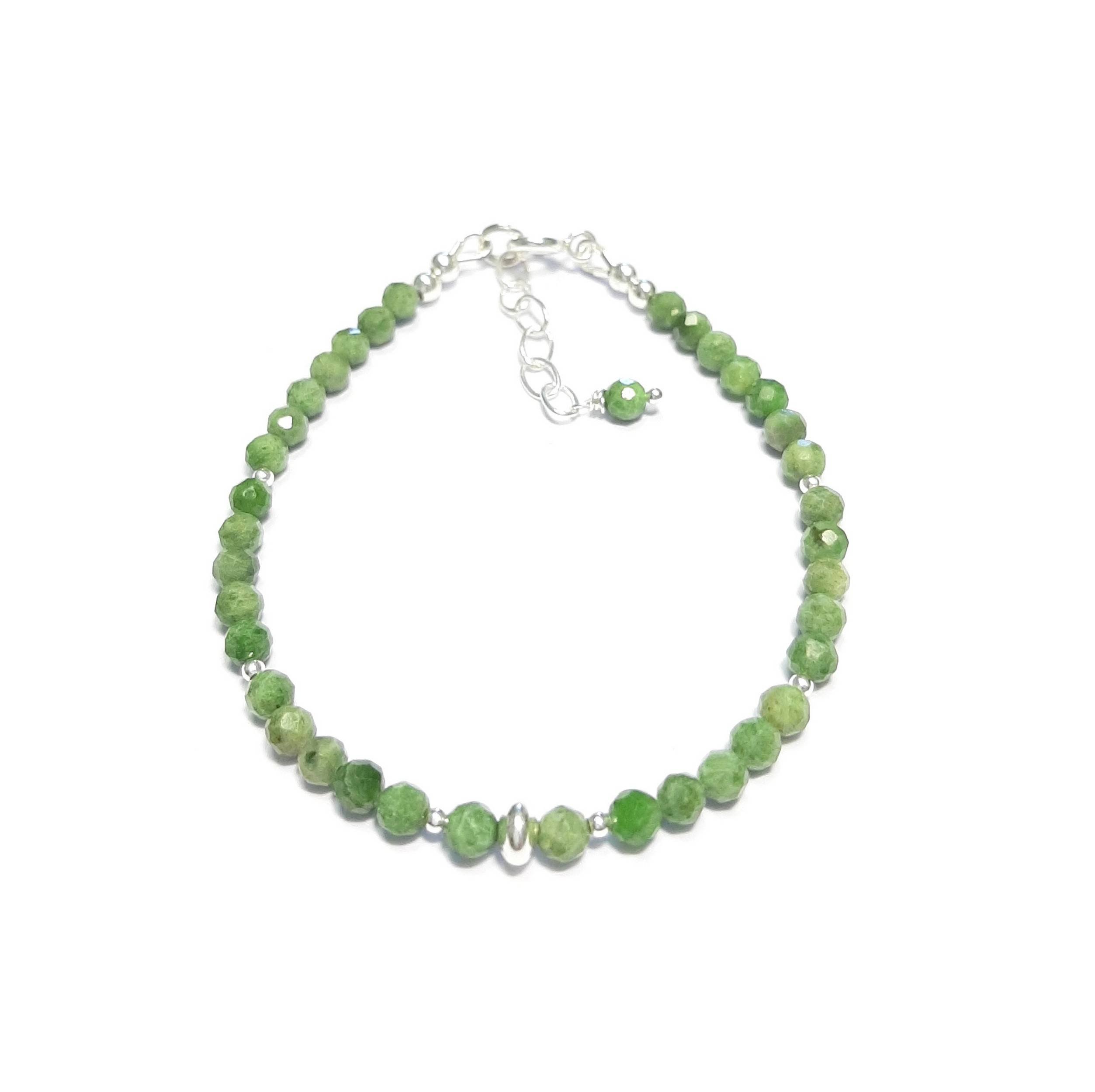 Bracelet diopside argent 925