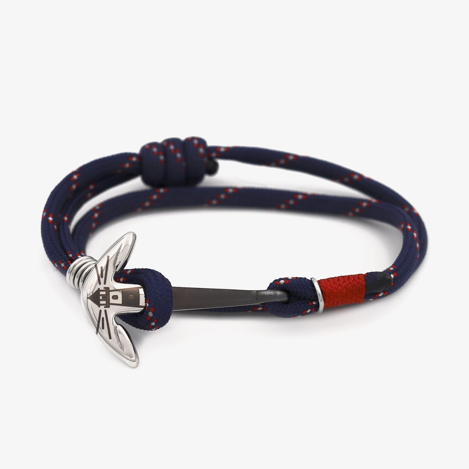 Bracelet ancre marine homme phare breton