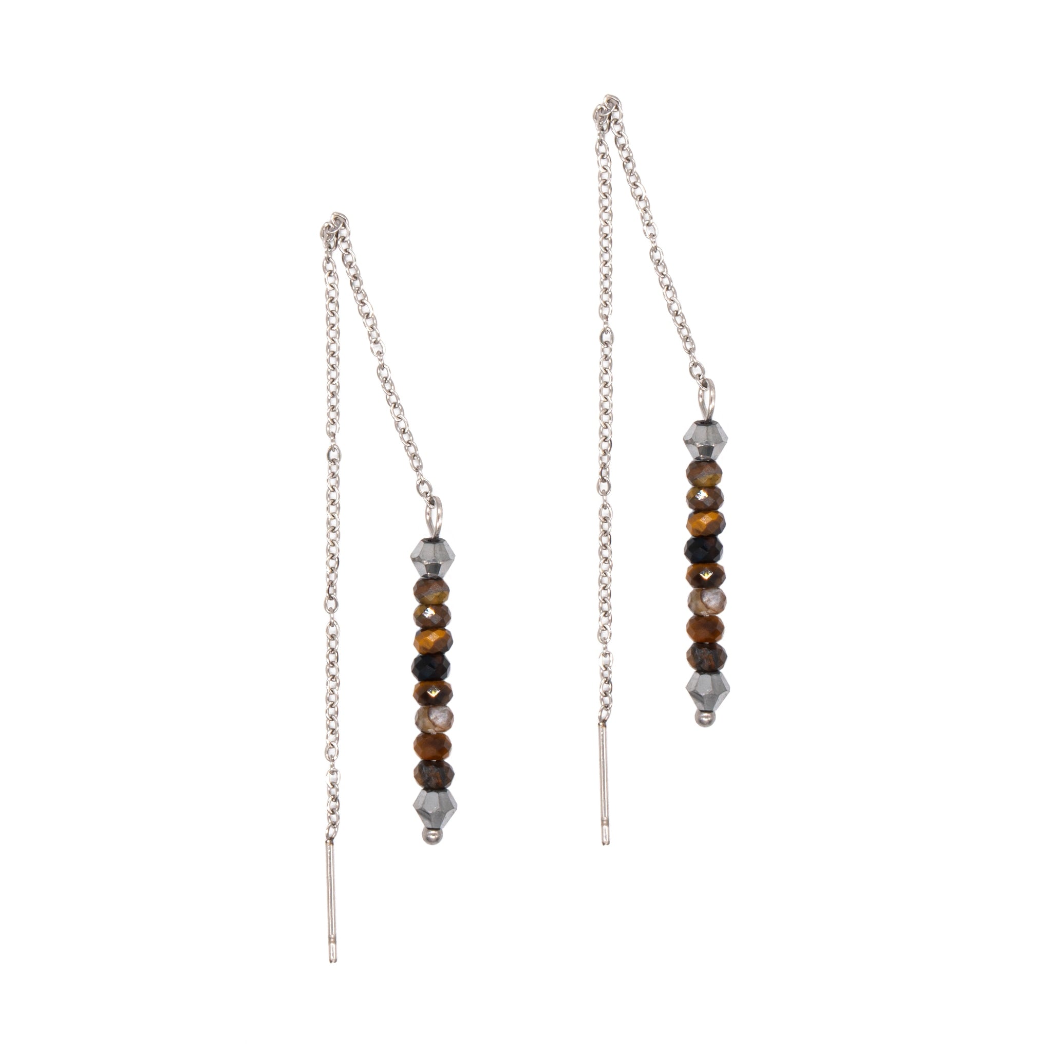 Boucles d'oreilles lumia oeil de tigre