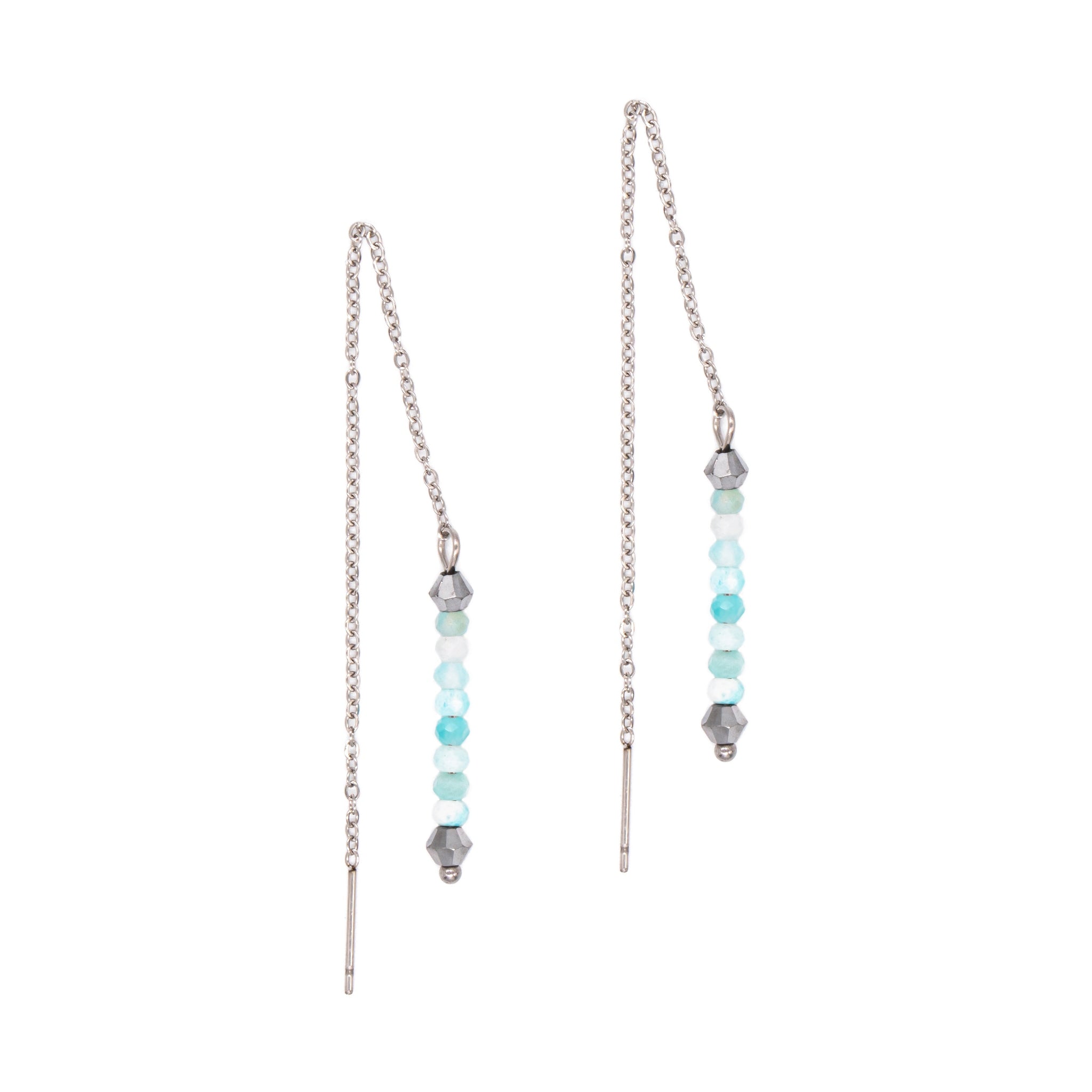 Boucles d'oreilles lumia amazonite