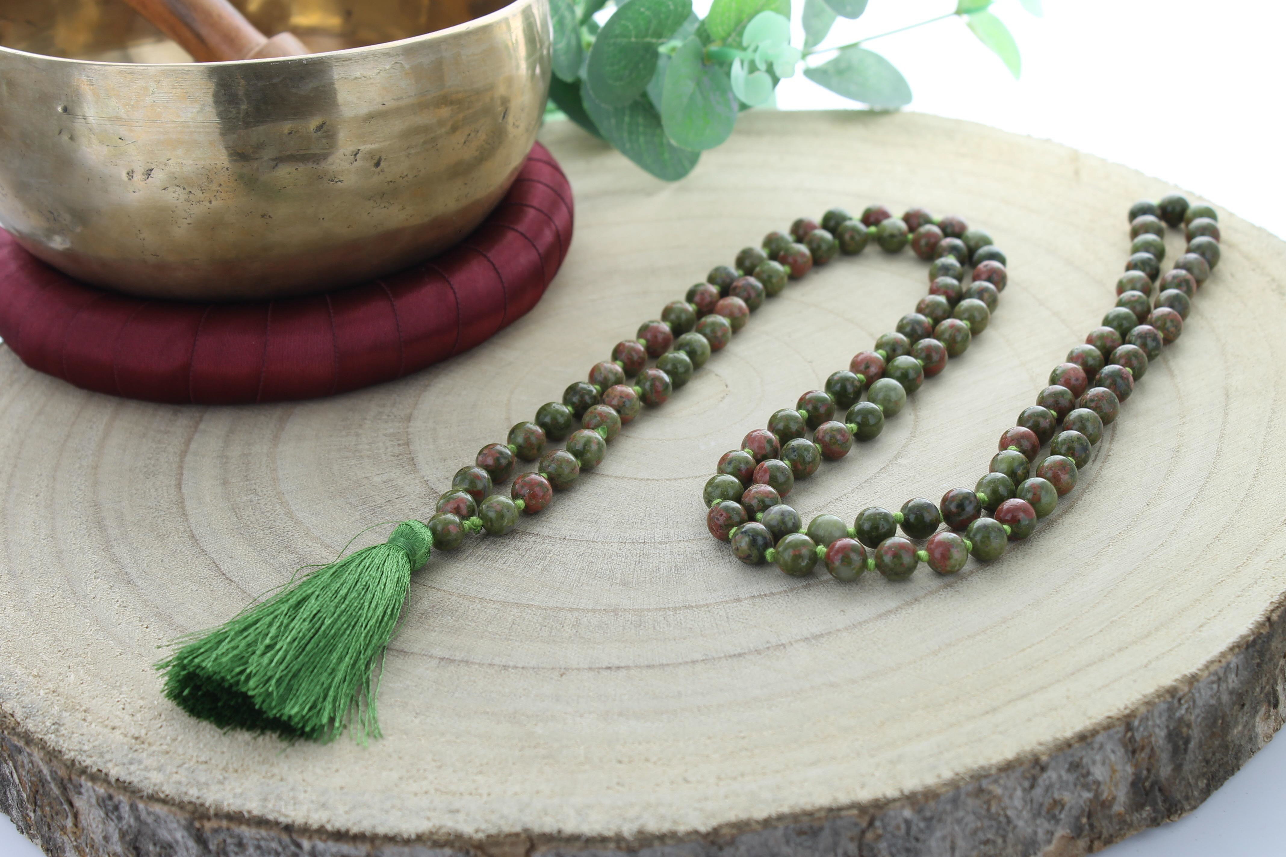 Mala en unakite 108 perles