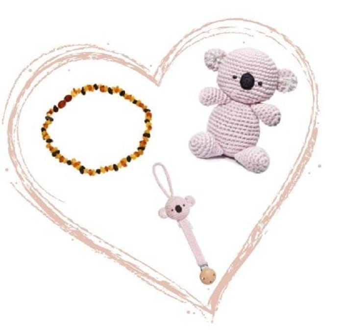 Coffret de naissance cœur rose