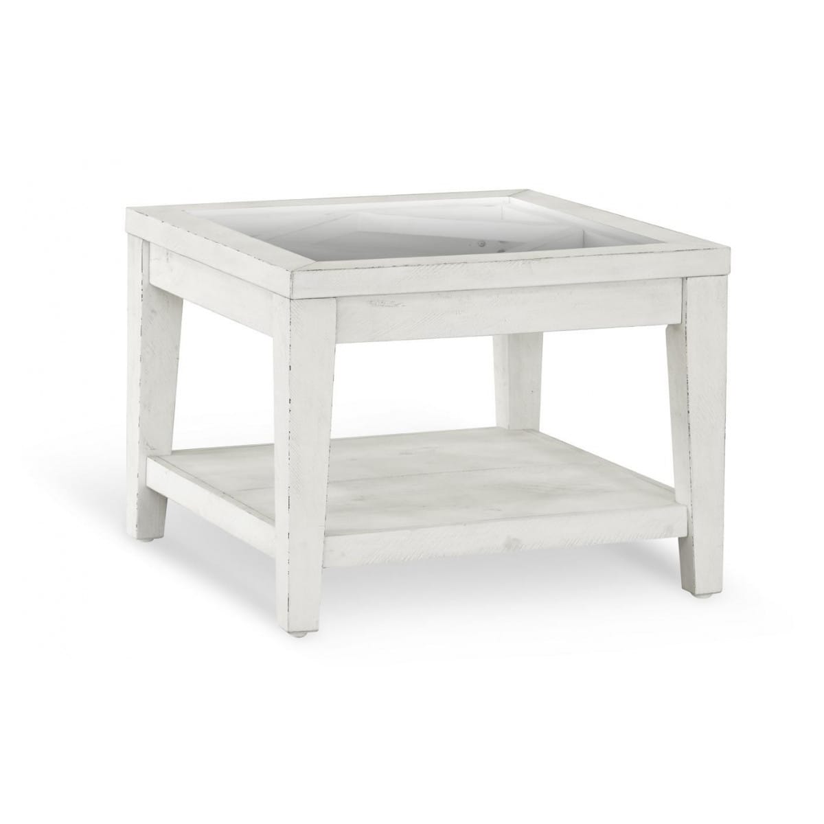 Table de chevet bois blanc 60x60x55cm -