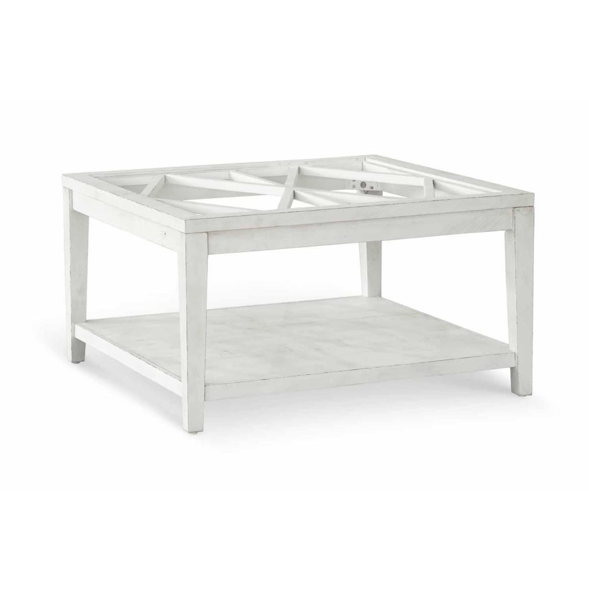 Table basse bois blanc 100x100x45cm