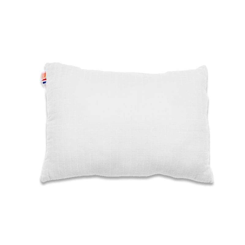 Coussin rectangle en coton bio blanc Blanc