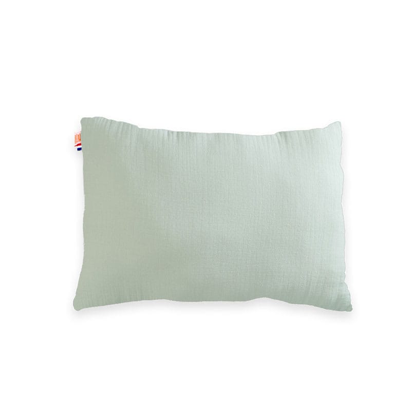 Coussin rectangle en coton bio vert Vert