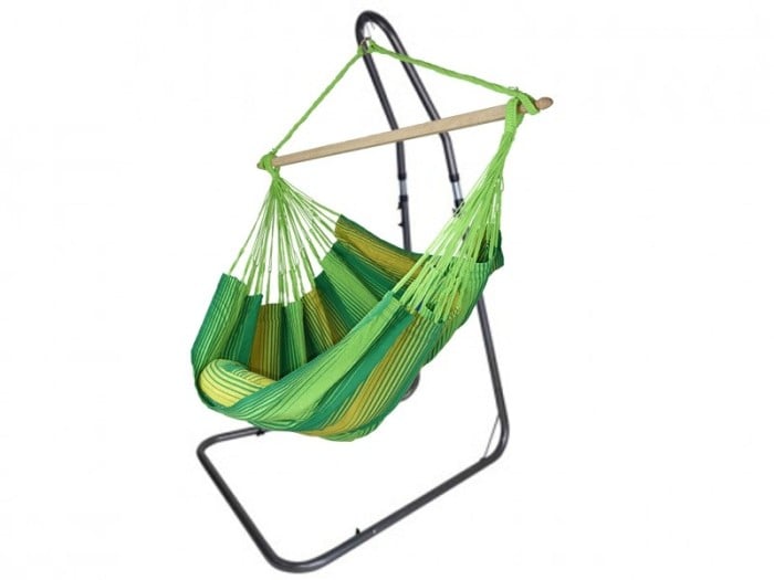 Hamac chaise soleil vert xxl support sol