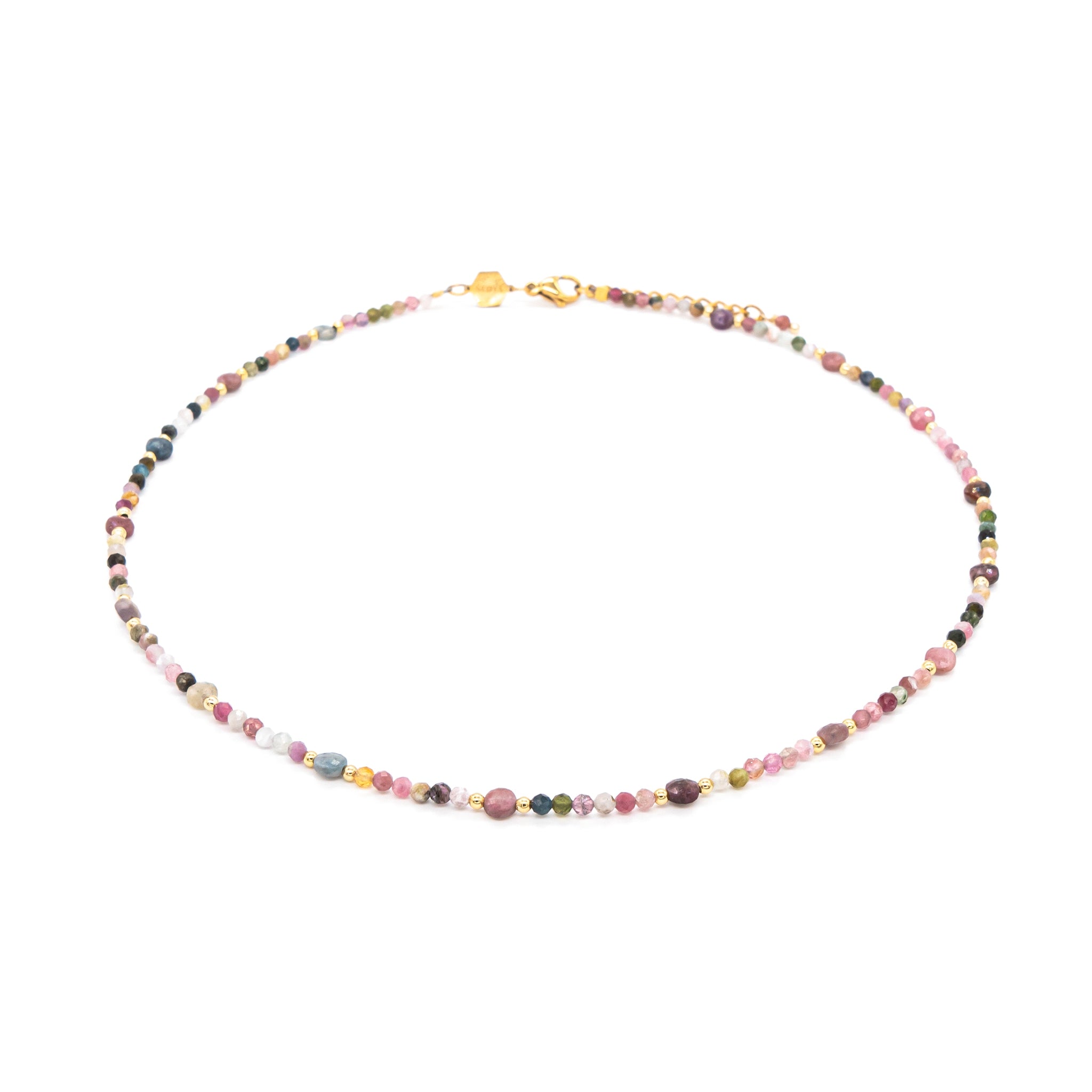 Collier paloma en pierres tourmaline