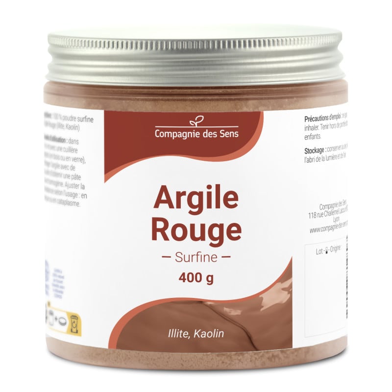 Argile rouge illite - poudre surfine - 4