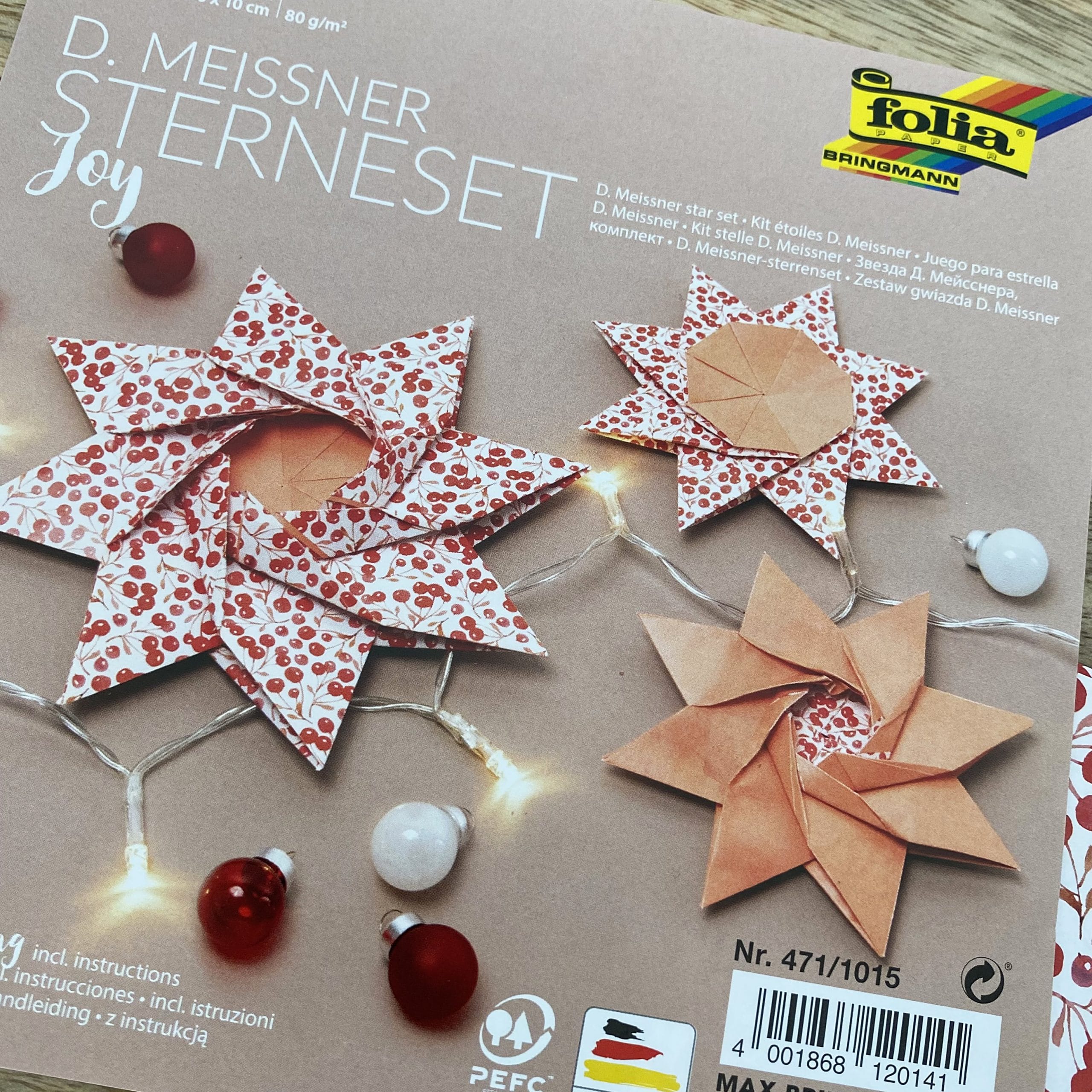 Kit d'étoiles en papier de noël joy à