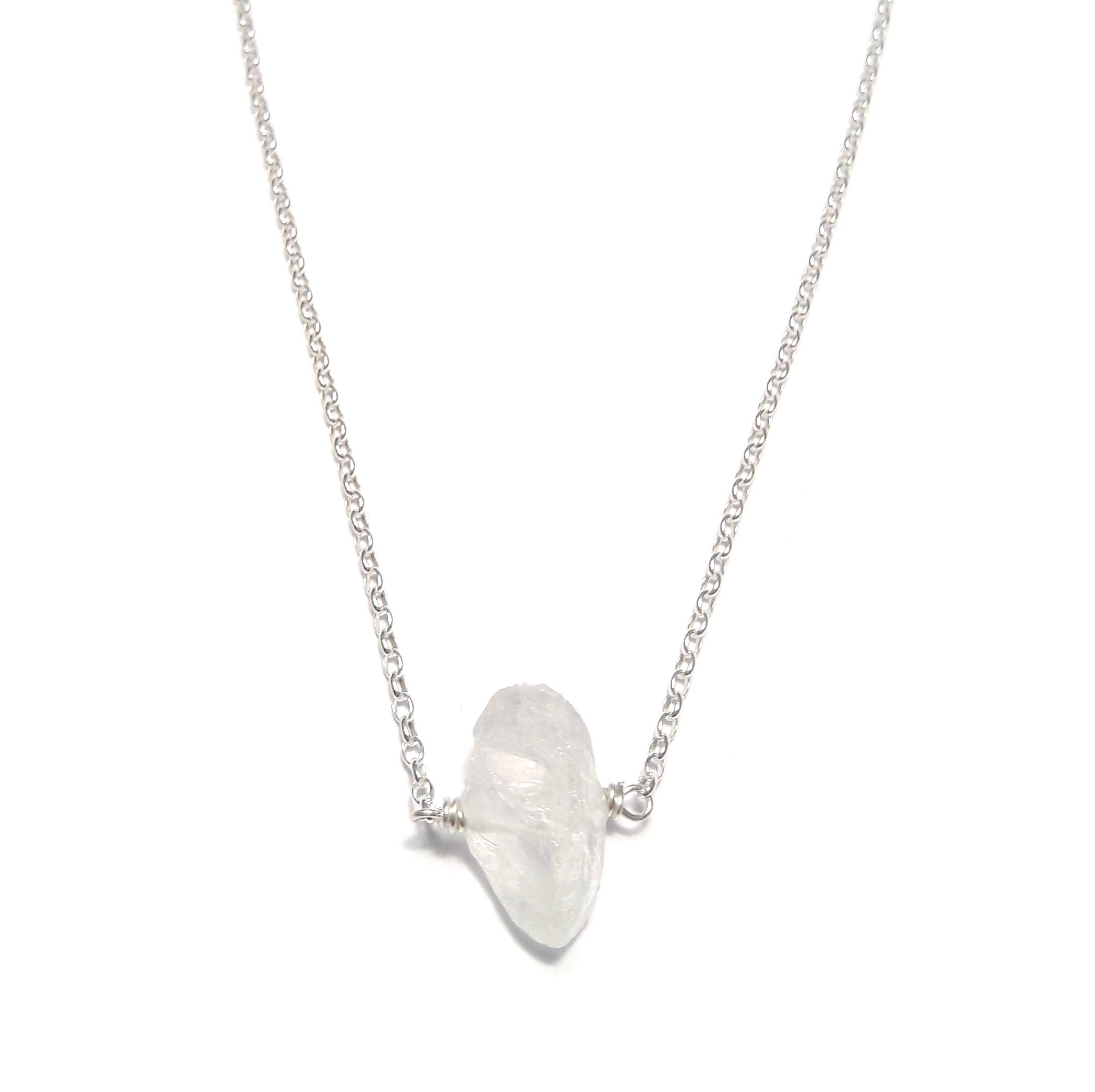 Collier cristal de roche argent 925