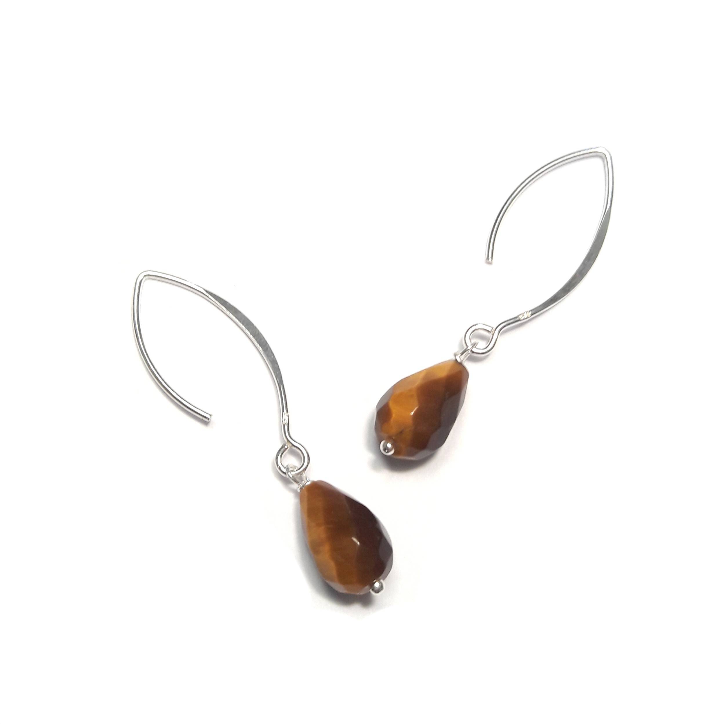 Boucles d'oreilles iara oeil de tigre ar