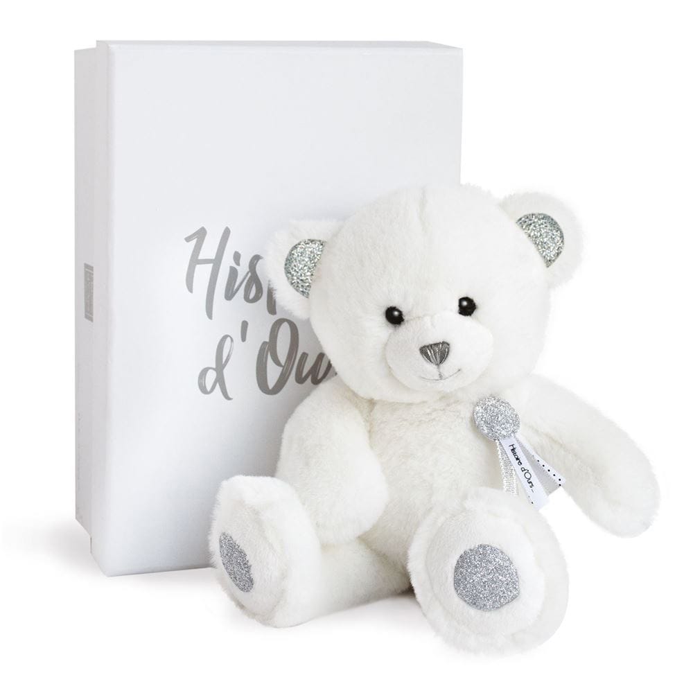 Peluche ours charms blanc 24 cm