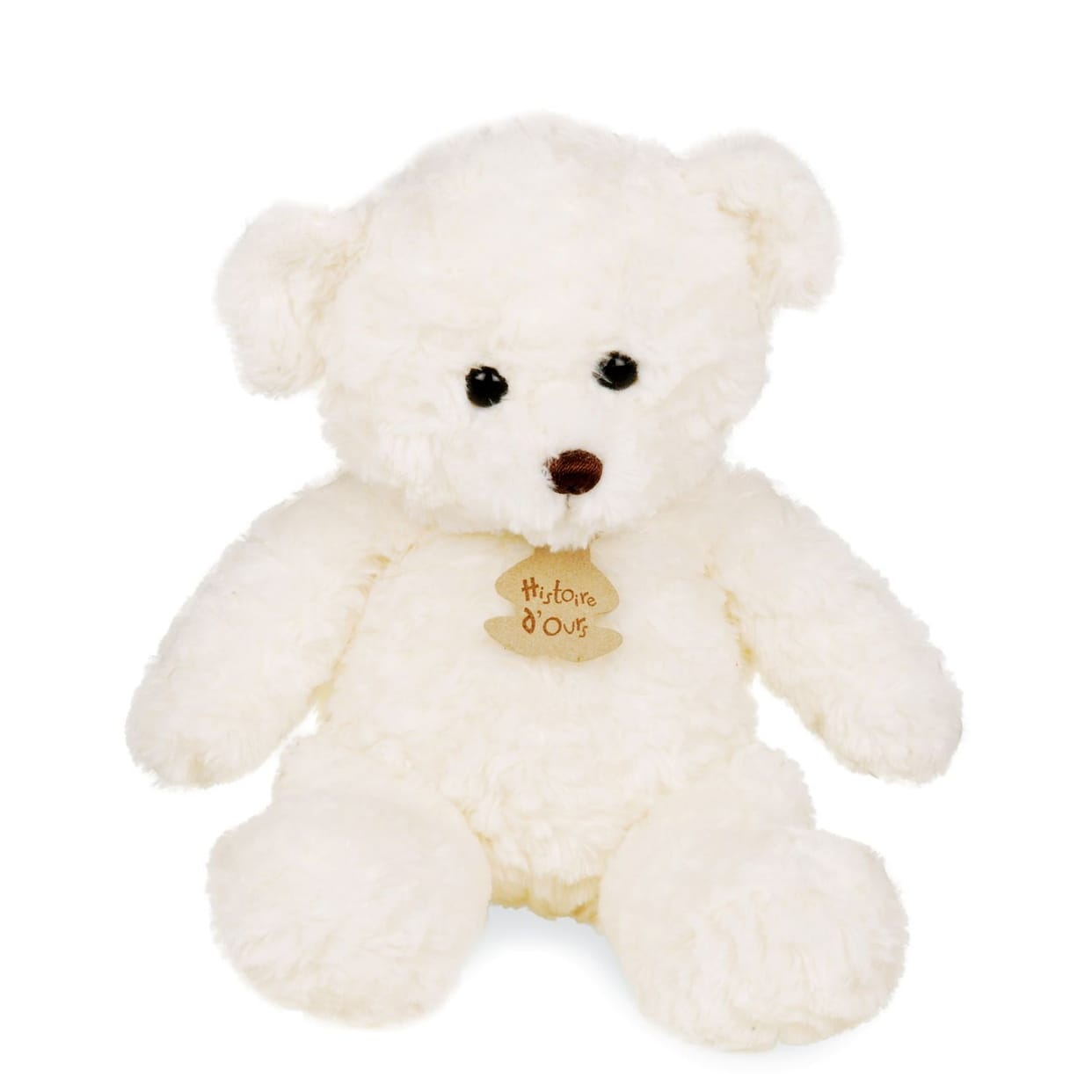 Peluche ours câlin ivoire 21 cm