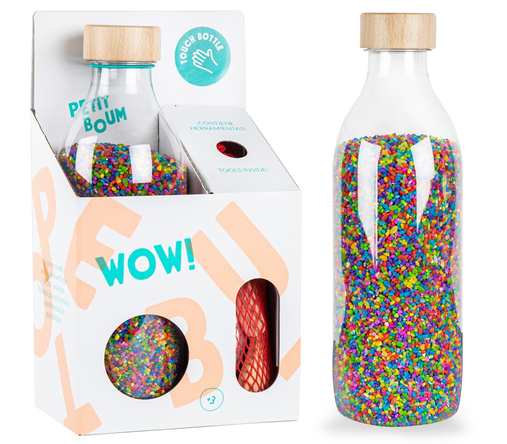 Bouteille sensorielle wow touch bottle