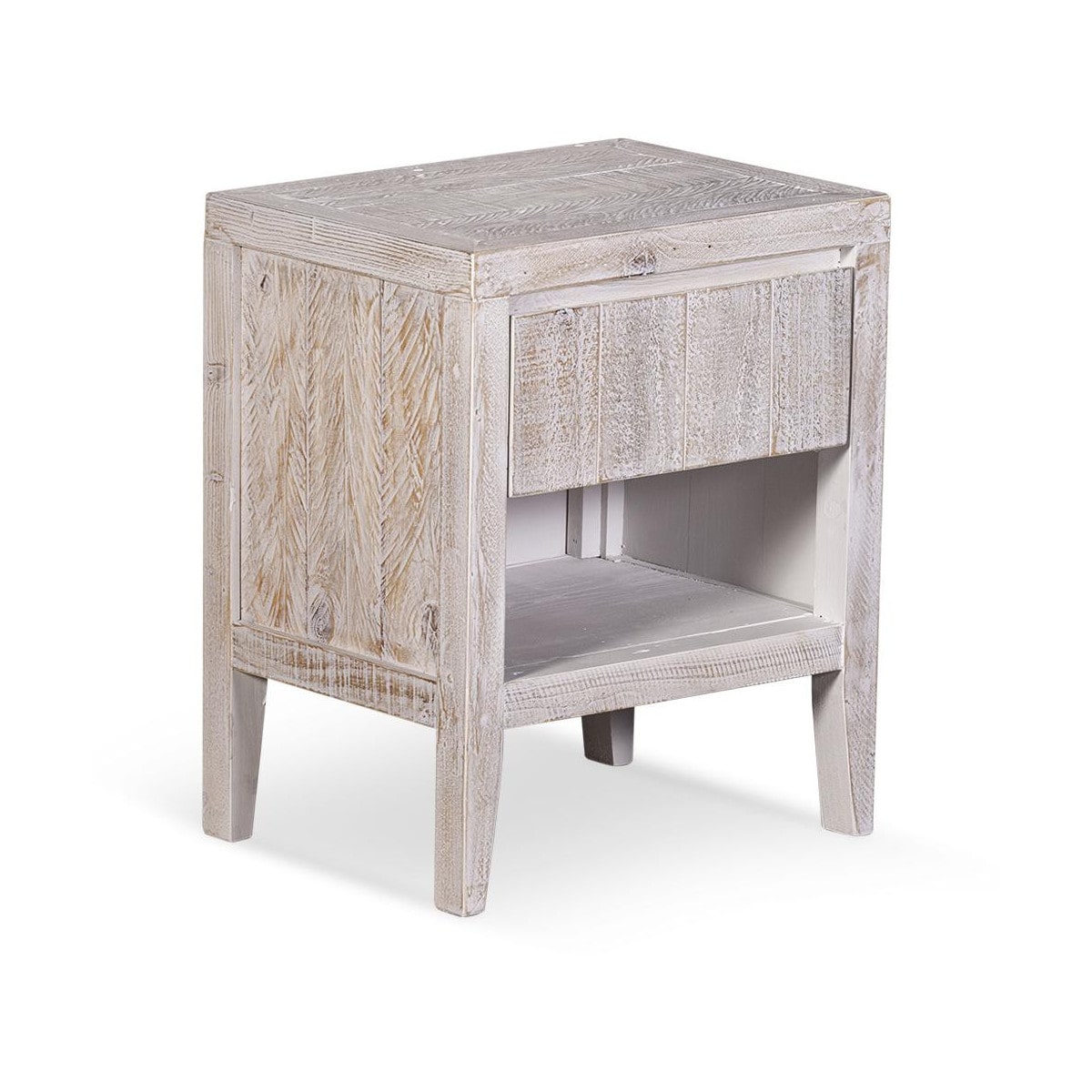 Table de chevet bois gris 45x35x55cm -