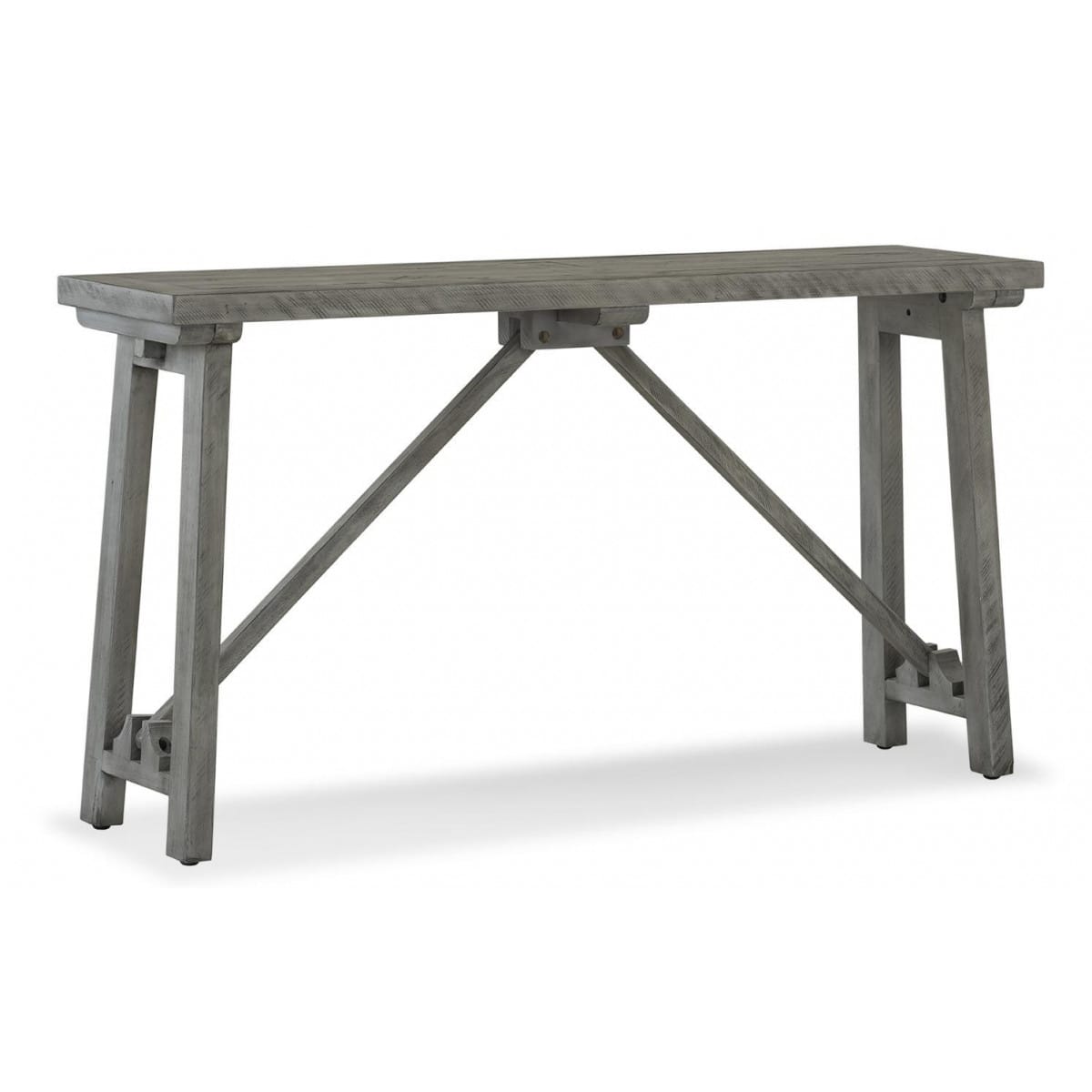 Console bois gris 141x38x77cm -