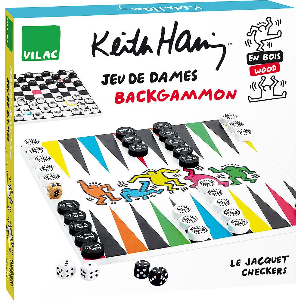 Jeu de dames backgammon keith haring